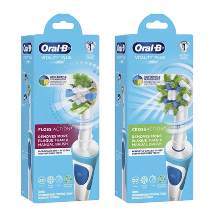 Oral-B Vitality CrossAction & FlossAction Electric Toothbrush 2 Pack