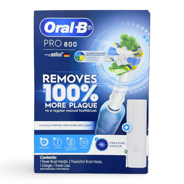 oral b pro 800 electric toothbrush blue