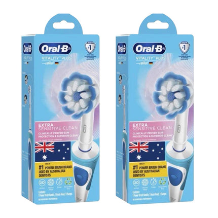 Oral-B Vitality Extra Sensitive Clean Electric Toothbrush 2 Pack