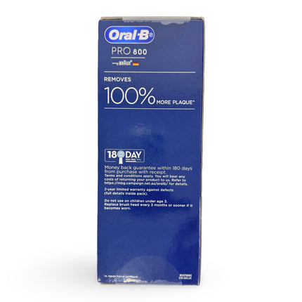 oral b pro 800 rechargeable toothbrush blue