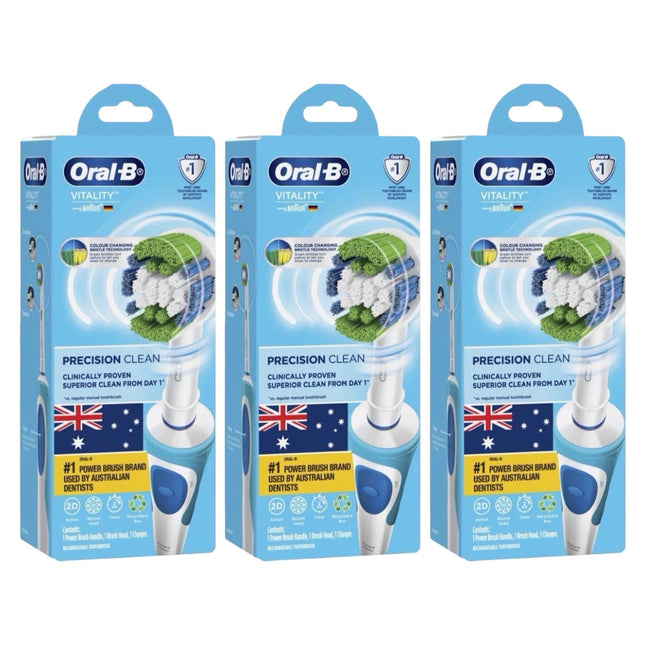 Oral-B Vitality Precision Clean Electric Toothbrush 3 Pack