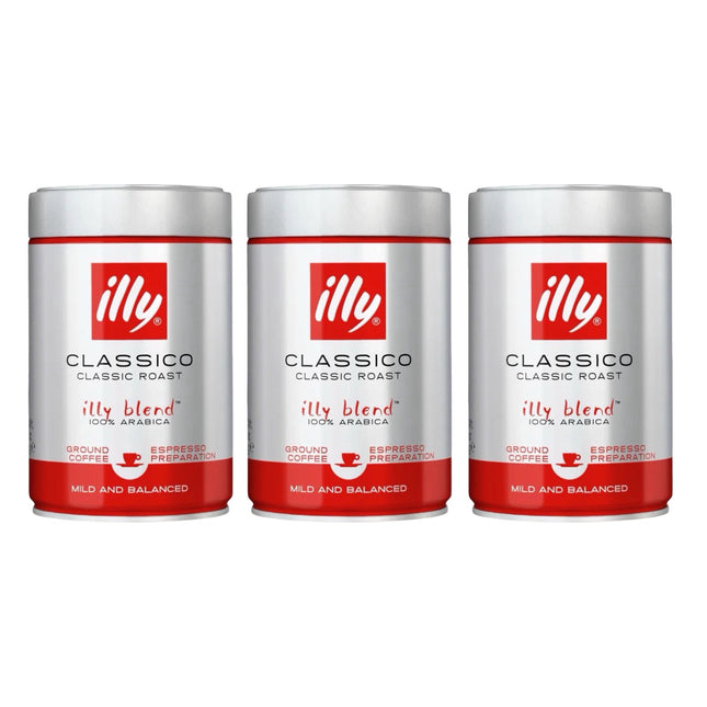 Illy Classico Ground Coffee Medium Roast 750g (3 x 250g)