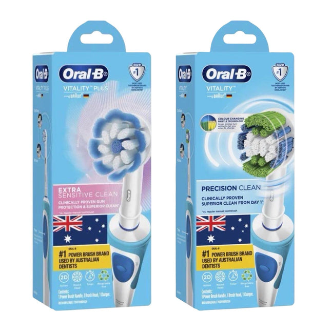 Oral-B Vitality Extra Sensitive Clean & Precision Clean Electric Toothbrush 2 Pack