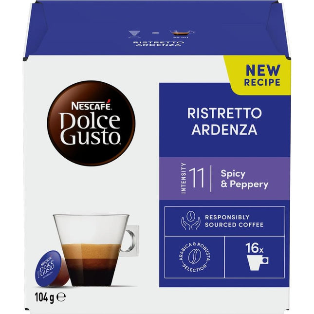 5 x Nescafe Dolce Gusto Ristretto Ardenza Spicy & Peppery 16 Pack