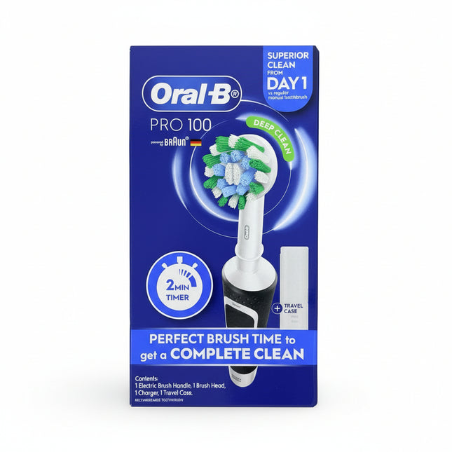 oral b pro 100 cross action power toothbrush black