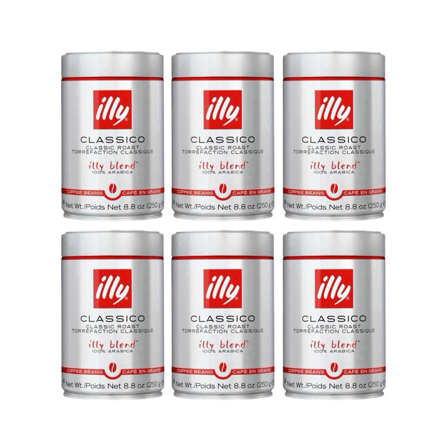 Illy Classico Whole Bean Coffee Medium Roast 1.5kg (6 x 250g)