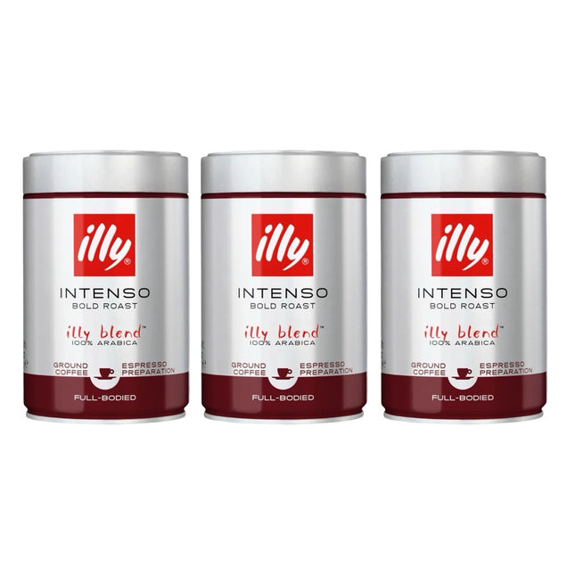 Illy Intenso Ground Coffee Bold Roast 750g (3 x 250g)