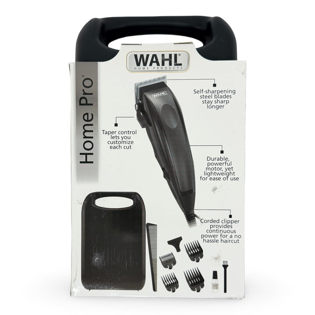 Wahl Home Pro complete 10 piece grooming kit with clipper, combs, cleaning tools, and storage case