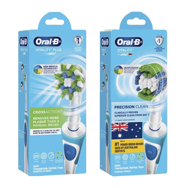 Oral-B Vitality CrossAction & Precision Clean Electric Toothbrush 2 Pack