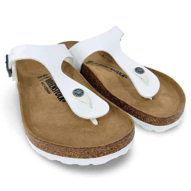Birkenstock Gizeh Unisex Birko-Flor Regular Fit Sandals - White