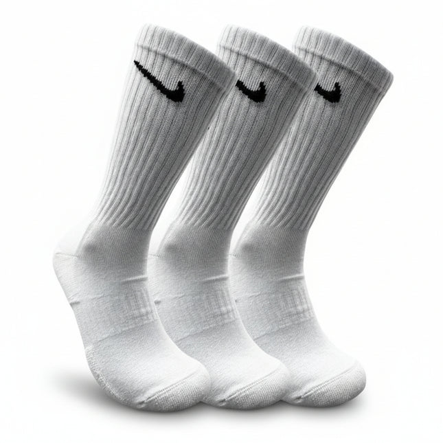 Nike Unisex Cotton Cushion Crew Socks 3-Pack in White