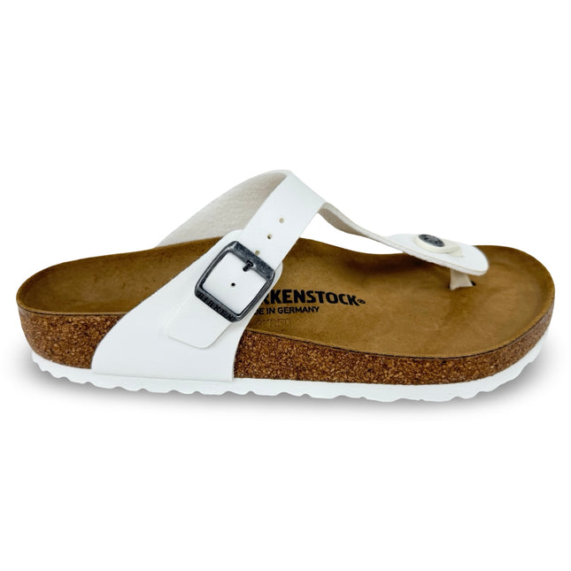 Birkenstock Gizeh Unisex Birko-Flor Regular Fit Sandals - White