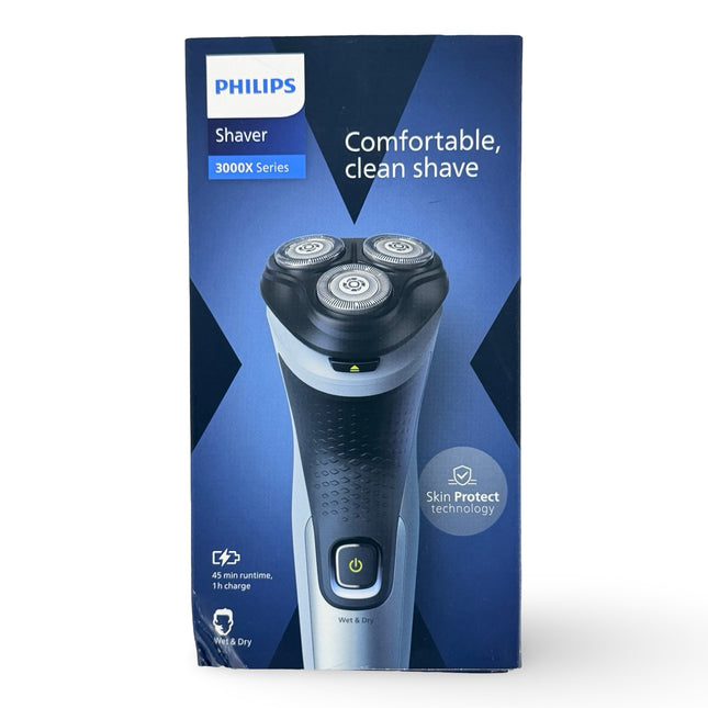 philips 3000x electric shaver blue wet dry