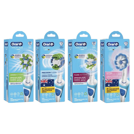Oral-B Vitality Electric Toothbrush Variety Pack 4 Pack – CrossAction, Precision Clean, FlossAction & Sensitive
