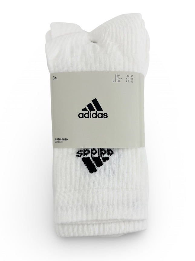 Adidas Cushioned Crew Socks 3 Pack - White/Black