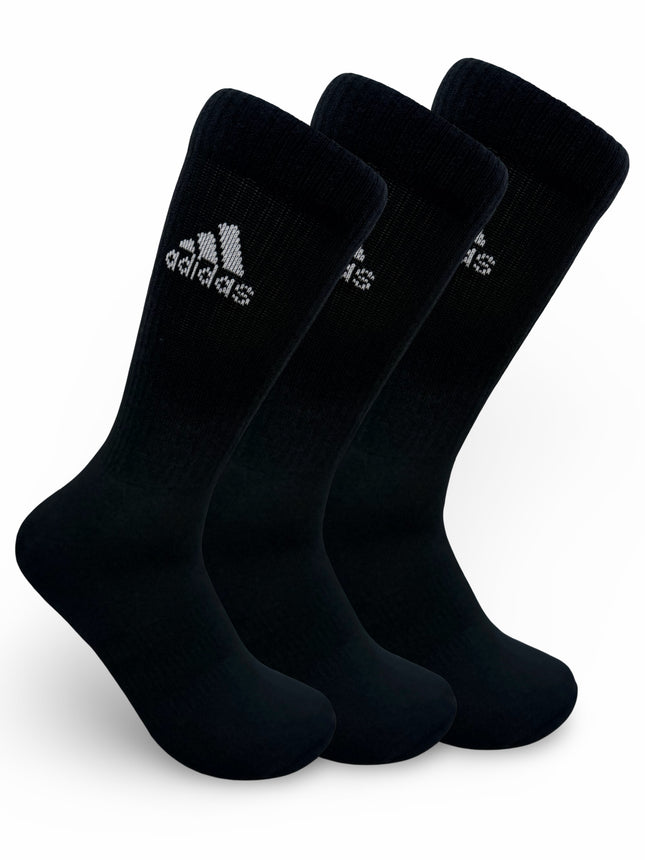 Adidas Cushioned Crew Socks 3 Pack - Black/White