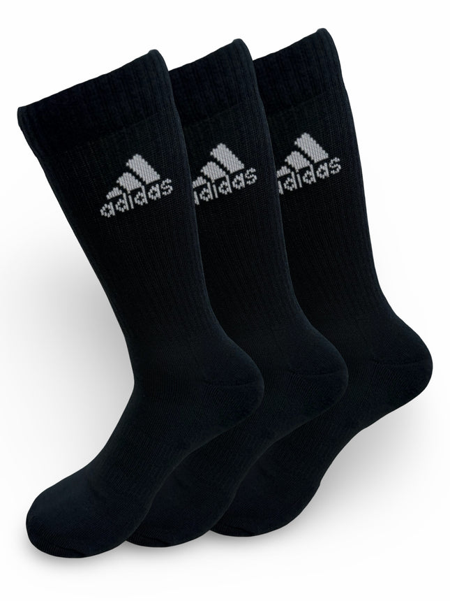 Adidas Cushioned Crew Socks 3 Pack - Black/White